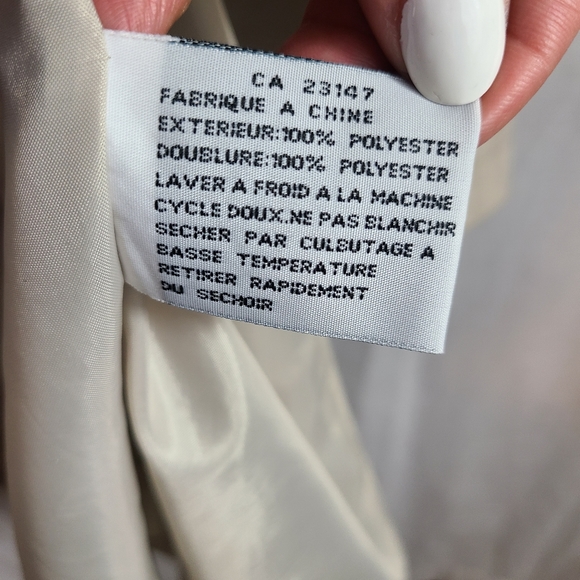 Talbots Petites Womens Minimalist Neutral Jacket With Hood - Picture 9 of 9